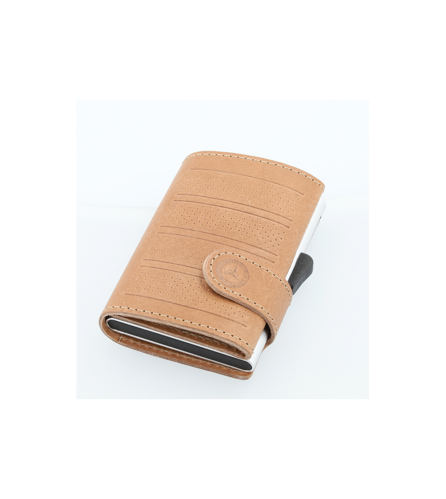 Mini Porte-monnaie Bombé En Cuir Marine - 8x5x4 Cm - Neuf Avec étiquettes - Style Pratique
